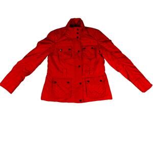 Zara Basic Red Quilted Winter Fall Jacket Quilted Women's Medium